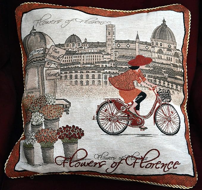 Tache Orange Burgundy Tapestry Throw Pillow Cover - Image 8