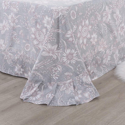 fadfay sheets set twin shabby pink and grey, side view