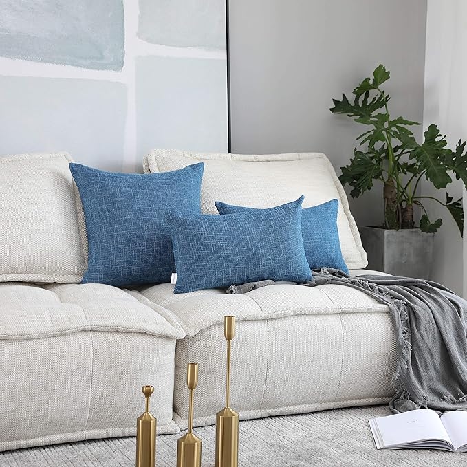 Kevin Textile Pack of 2 Decorative 2 Tone Linen Pillow Covers Cushion Cover - Image 5