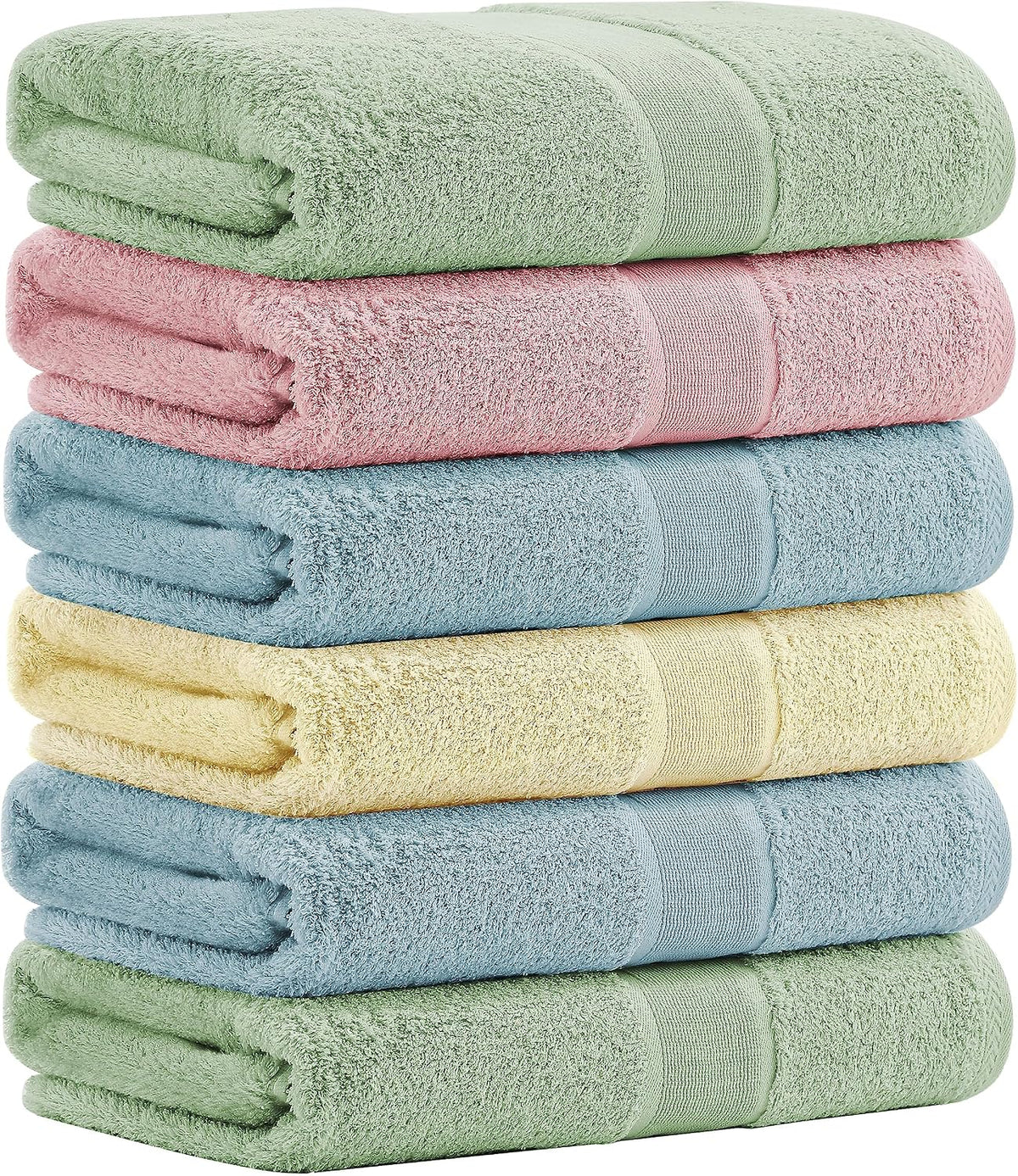 aibaser viscose from bamboo and cotton bath towels, main product view