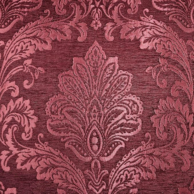 Touch of Class Camelot Luxury Bedding | Robust Burgundy | Matte Satin Damask on - Image 5