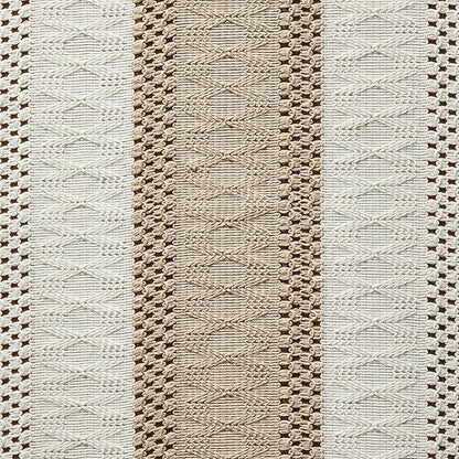 ZeeMart Macrame Style Bicolor Stitching Table Runner, 14 x 72 Inch Taupe/Ivory - Image 6