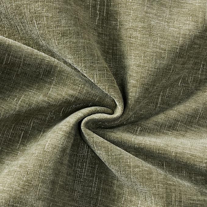 Sage Green Scalloped Pillow Cover Pack of 2 Spring Chenille Decorative Throw - Image 3