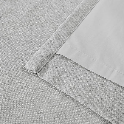 Vision Home Light Gray Pinch Pleated Full Blackout Curtains Linen Blended 60" - Image 7