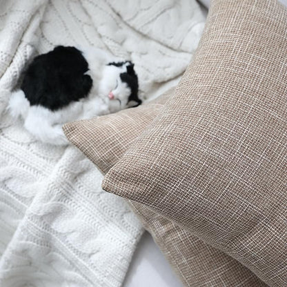Kevin Textile Decor Burlap Pillow Covers Natural Style Lined Linen Throw Pillow - Image 4