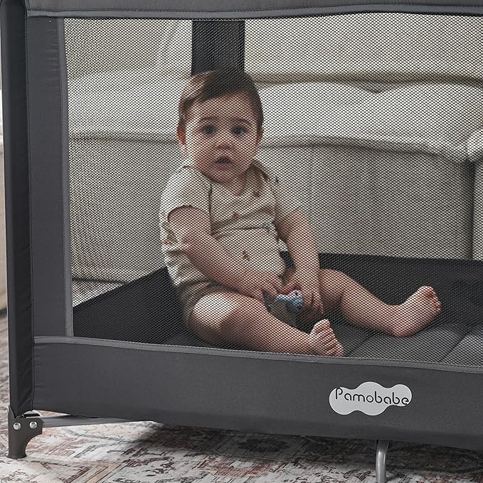 Pamo Babe Portable Playpen Foldable Playard Portable Crib - Image 2