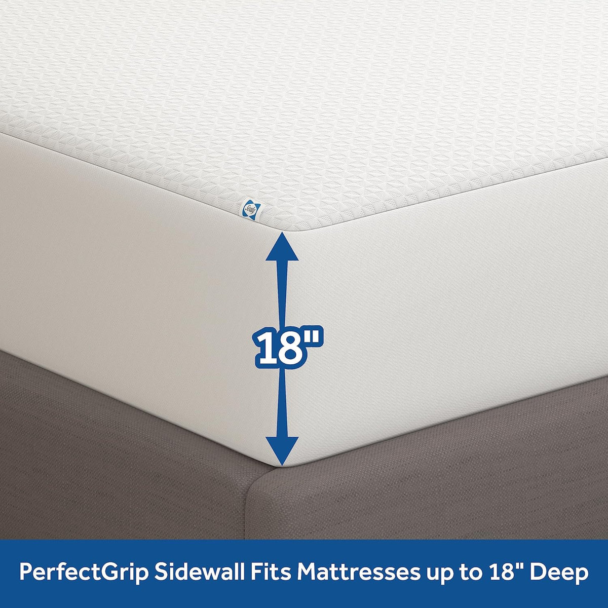sealy complete waterproof fitted mattress protector queen showing dimensions