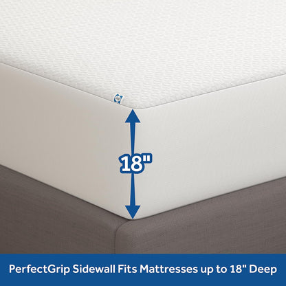 sealy complete waterproof fitted mattress protector queen showing dimensions