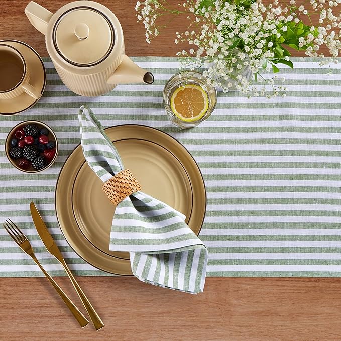 Solino Home Linen Table Runner 108 Inches Long - Image 3