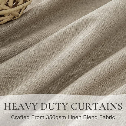GreyBeige 108 Inch Curtains 2 Panel Set Burg Modern Decorative Dark Out Curtains - Image 4