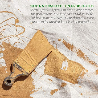 GREEN LIFESTYLE All Purpose Canvas Drop Cloths - Image 5