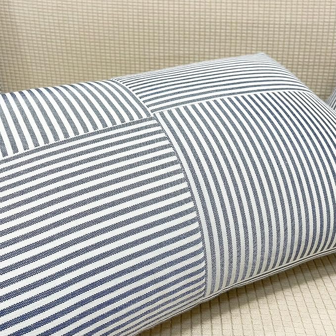 Slow Cow Rectangular Patchwork Decorative Throw Pillow Cover Cushion Cover 12 x - Image 3