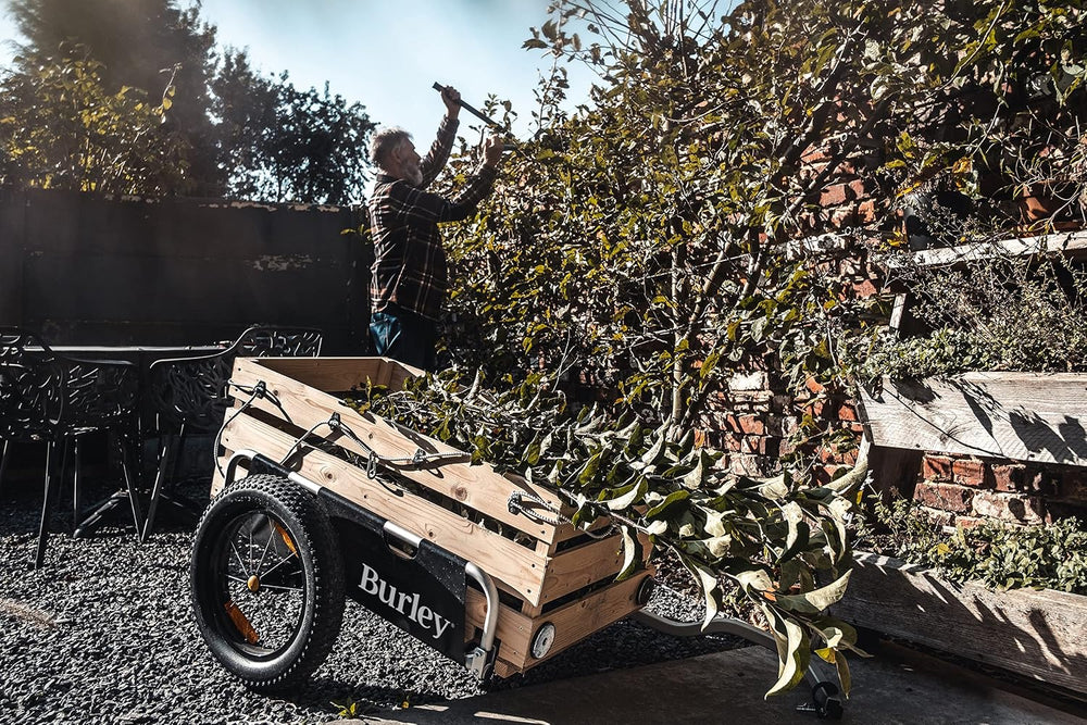 Burley Flatbed Bicycle Trailer (FLATBED) Holds Long Items, Up to 100 lbs (45 ...