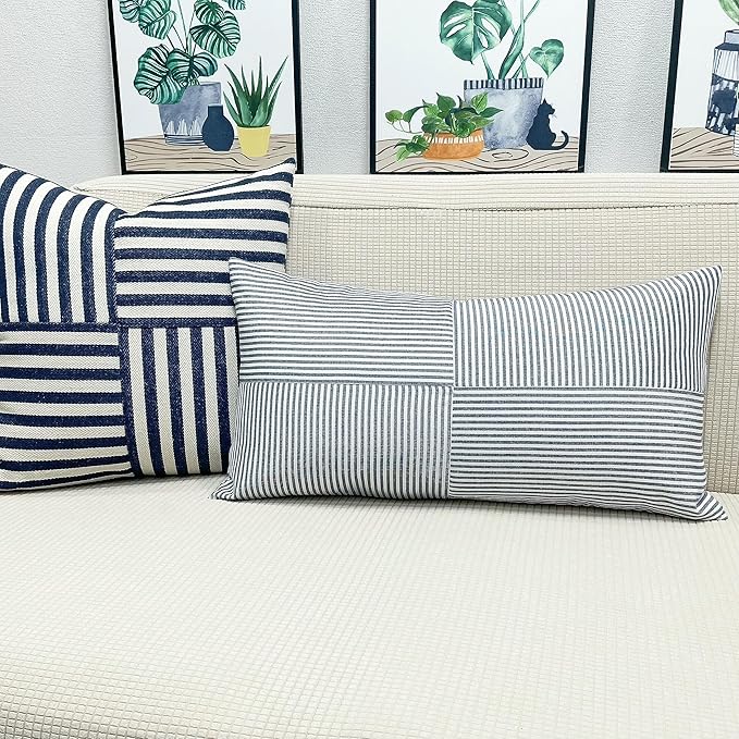 Slow Cow Rectangular Patchwork Decorative Throw Pillow Cover Cushion Cover 12 x - Image 4