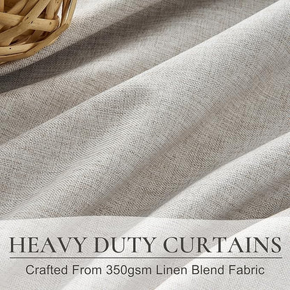 Blackout Extra Long Curtains & Drapes 108 Inches Long 2 Panels Set, Lush Pinch - Image 4