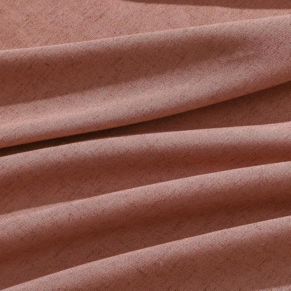 Canyon Rose Pinch Pleated Linen Curtains 96 Inch Length 2 Panels - Image 2