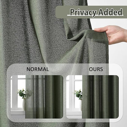 RAIN CITY 86 Inch Linen Curtains Pinch Pleated - Image 4
