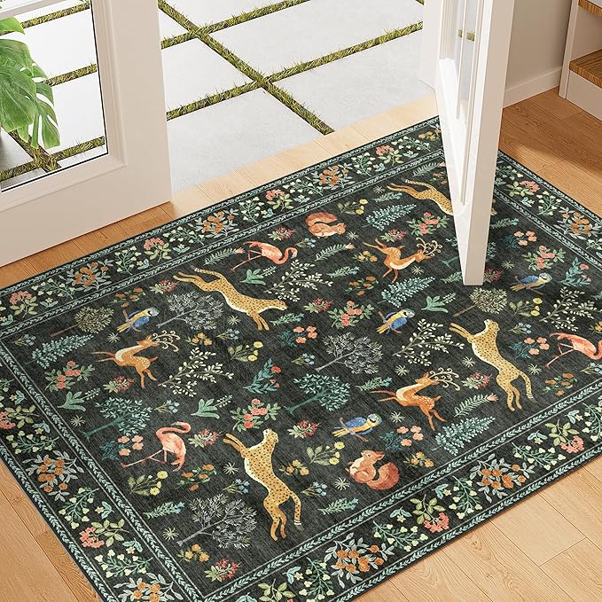 DUKINO 2x3 Rug, Washable Animal Rugs by DUKINO