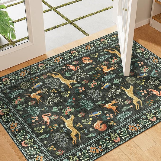 DUKINO 2x3 Rug, Washable Animal Rugs by DUKINO