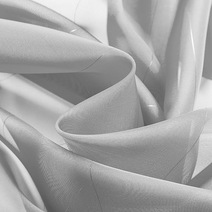 Foil Stripe Grey Sheer Curtains 84 inches Length 2 Panels - Image 5