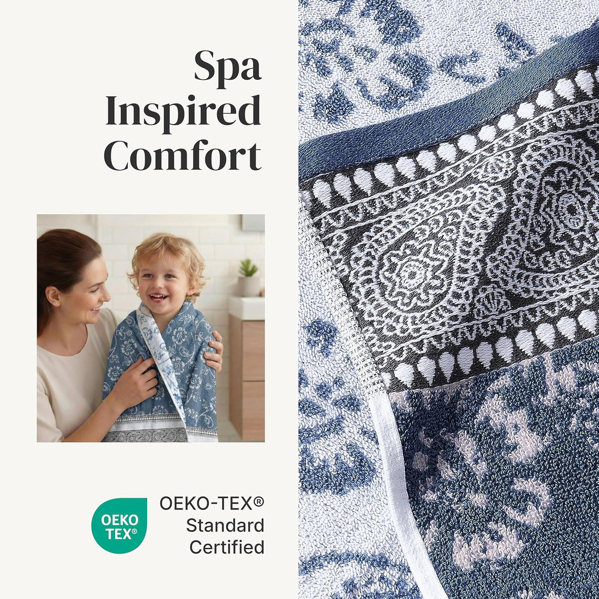 modern threads 6 piece bath towel set –, side view