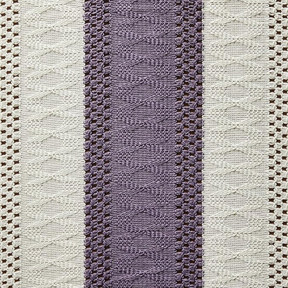ZeeMart Macrame Style Bicolor Stitching Table Runner, 14 x 60 Inch Purple/Ivory - Image 6