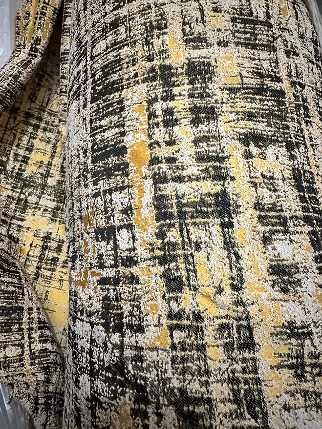 OctoRose 3 Side Zipper Upholstery Thick Linen Tweed Yellow, Twin SizeFuton - Image 2