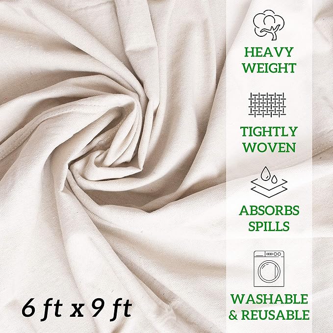 GREEN LIFESTYLE All Purpose Canvas Drop Cloths - Image 4