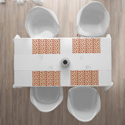 Ambesonne Strawberry Place Mats Set of 4, Tropical Summer Fruit Pattern - Image 3