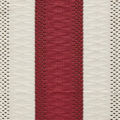 ZeeMart Macrame Style Bicolor Stitching Table Runner, 14 x 60 Inch Red/Ivory - Image 6