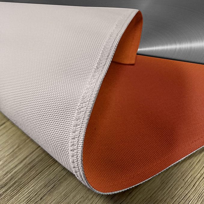 Ambesonne Orange and Grey Place Mats Set of 8, 3D Style Machinery Structure - Image 5