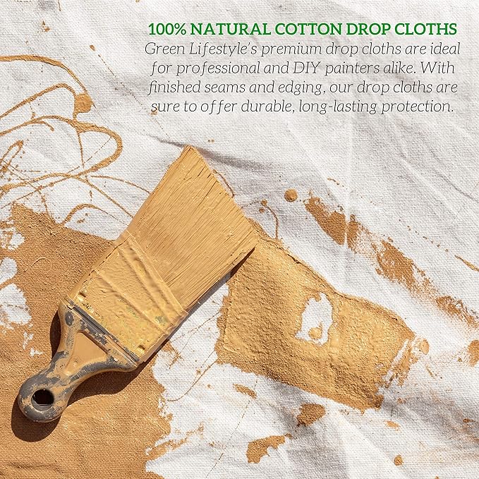 GREEN LIFESTYLE All Purpose Canvas Drop Cloths - Image 5