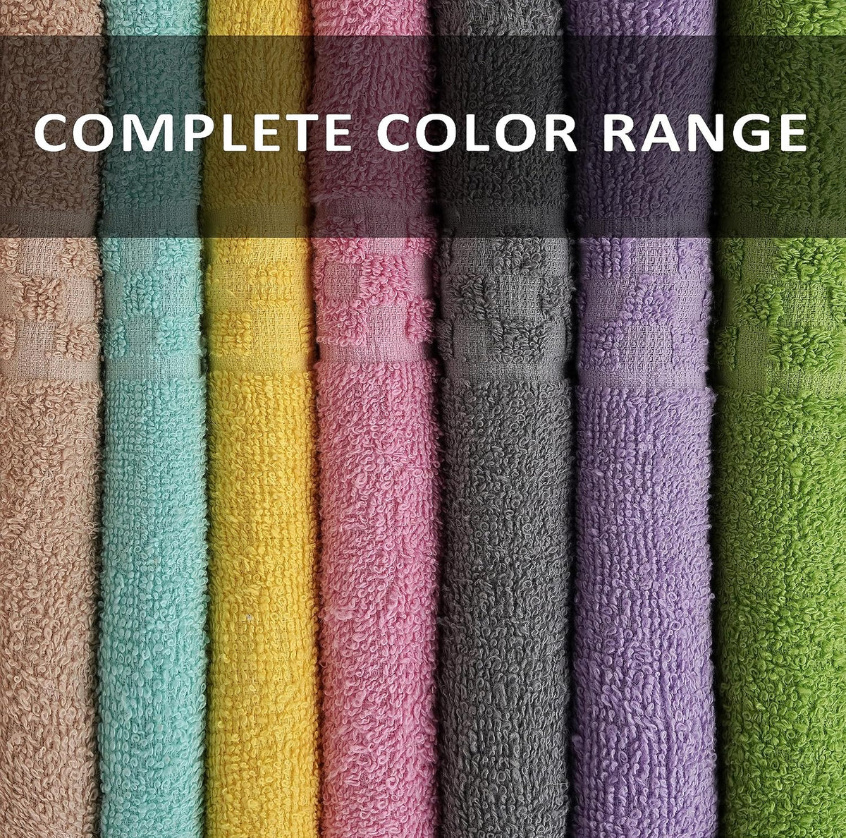 zuperia 7-pack bath towels - 30" x 54", close-up detail