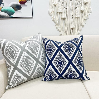 Slow Cow Embroidery Cushion Cover Decorative Throw Pillow Cover Geometric - Image 6
