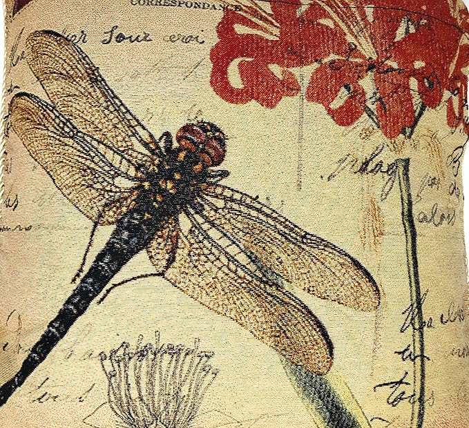 Tache 2 Piece 18 x 18 inch Square Exotic Vintage European Fly High Dragonfly - Image 5