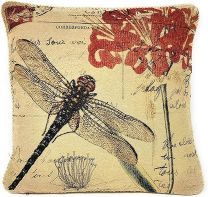 Tache 1 Piece 18 x 18 inch Square Exotic European Vintage Fly High Dragonfly by TacheHomeFashion